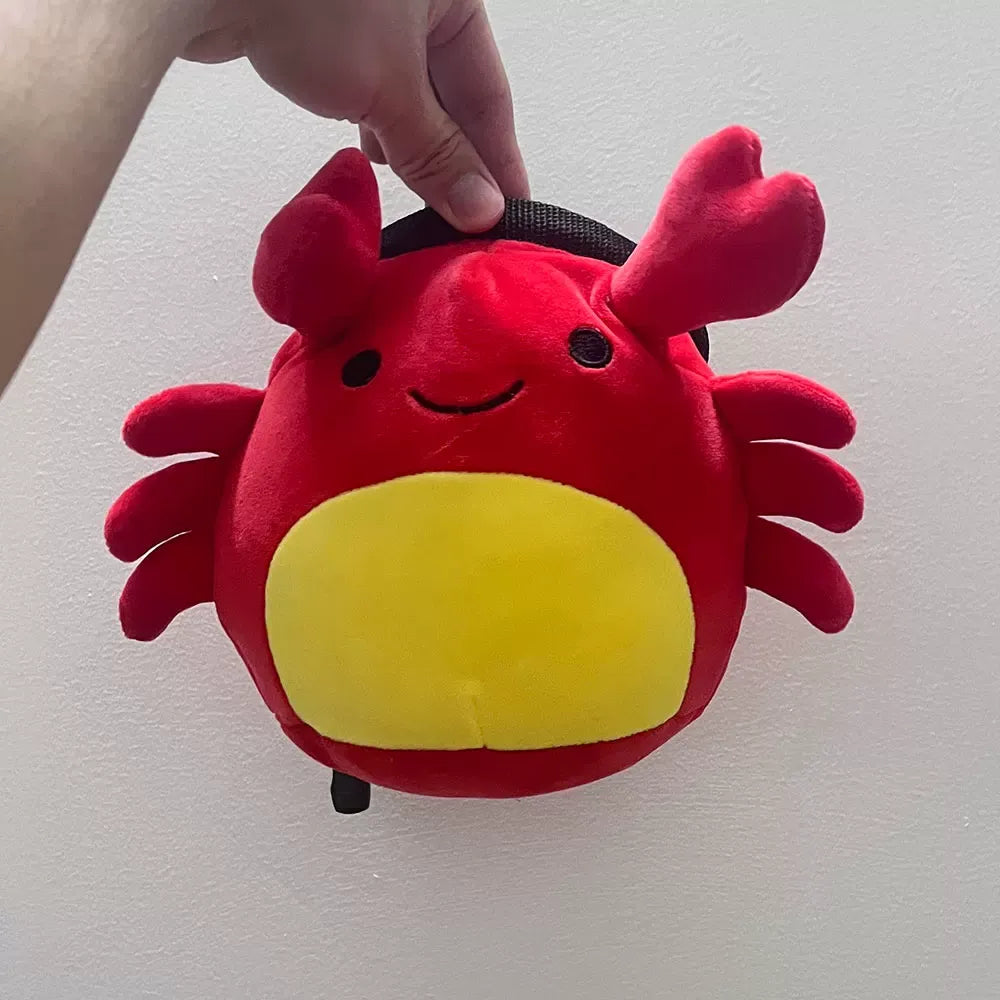 Red Crab Chalk Bag Rock Climbing Chalk Bag Suitable Bouldering Gym Indoor & Outdoor Climbing with Adjustable Belt