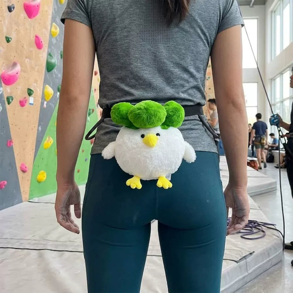 Vegetable Chicken  Chalk Bag Rock Climbing Chalk Bag Suitable Bouldering Gym Indoor & Outdoor Climbing with Adjustable Belt