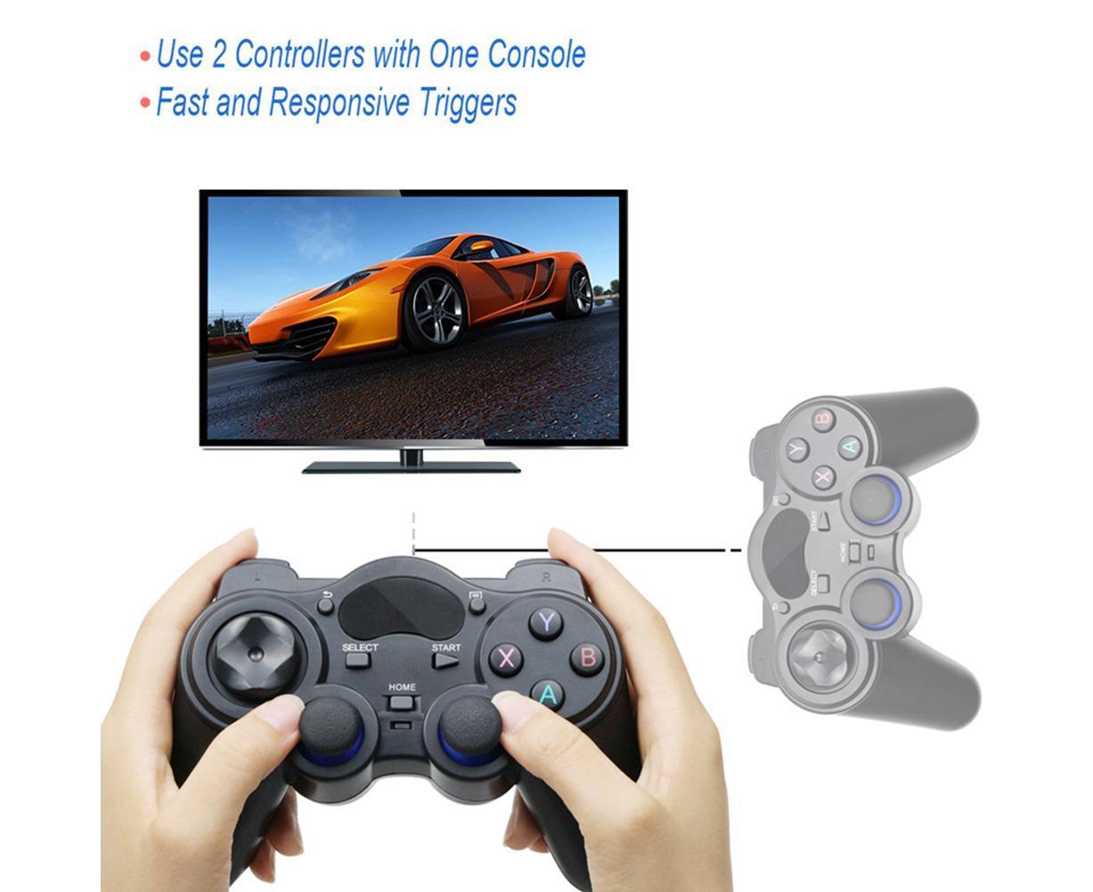 2.4G Wireless Gamepad with OTG Converter and Mobile Phone Holder for PS3 Phone Black