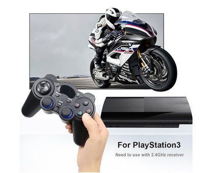 2.4G Wireless Gamepad with OTG Converter and Mobile Phone Holder for PS3 Phone Black