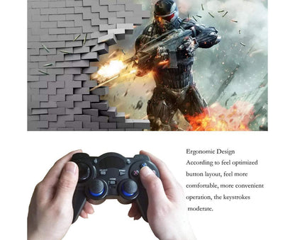 2.4G Wireless Gamepad with OTG Converter and Mobile Phone Holder for PS3 Phone Black