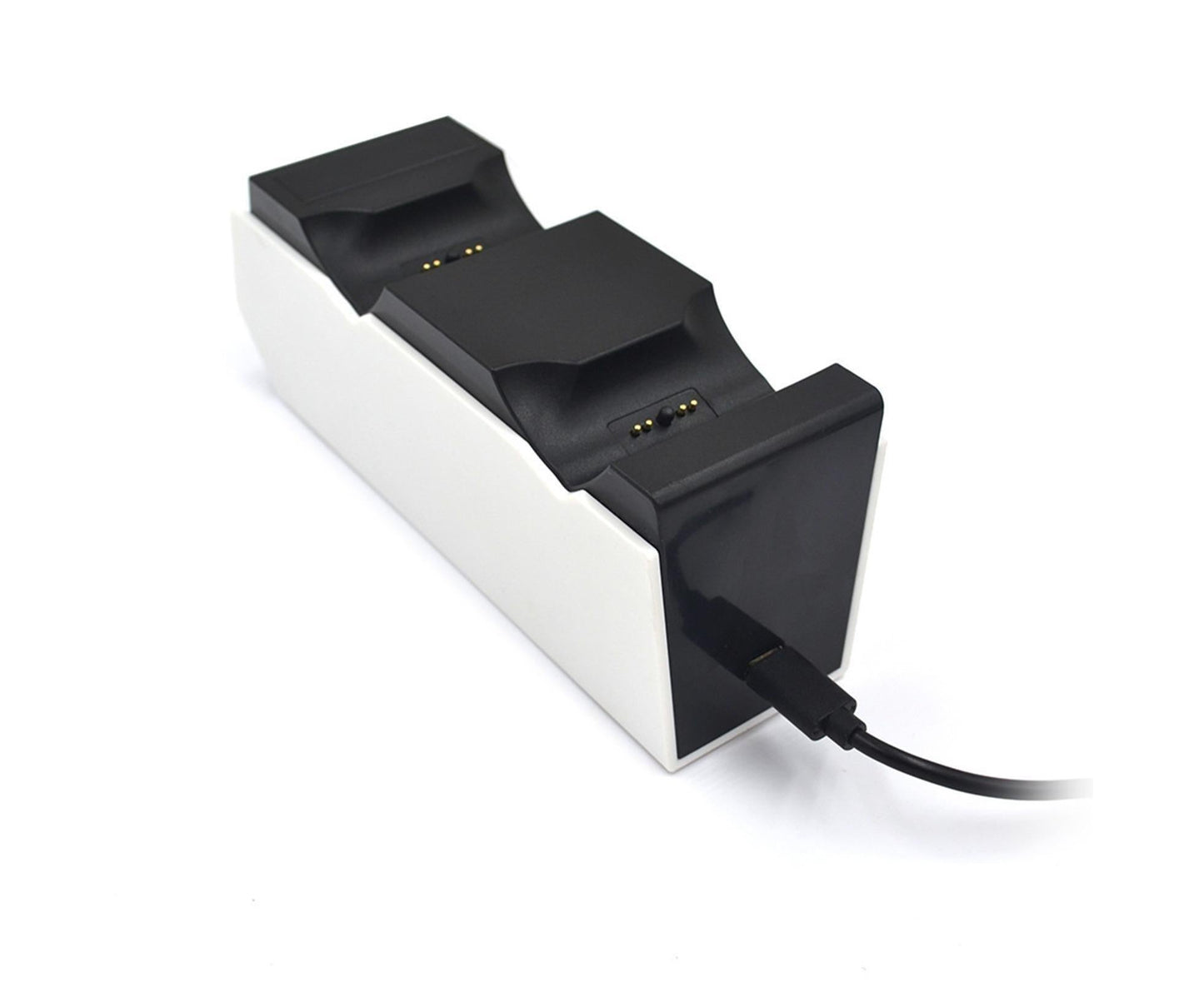 Durable Charging Stand Controller Fast Dual Charger for PlayStation 5 Gamepad Black White