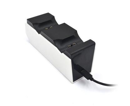 Durable Charging Stand Controller Fast Dual Charger for PlayStation 5 Gamepad Black White