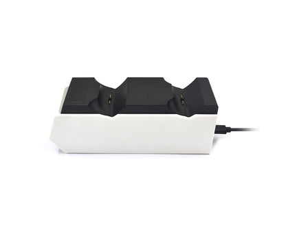 Durable Charging Stand Controller Fast Dual Charger for PlayStation 5 Gamepad Black White