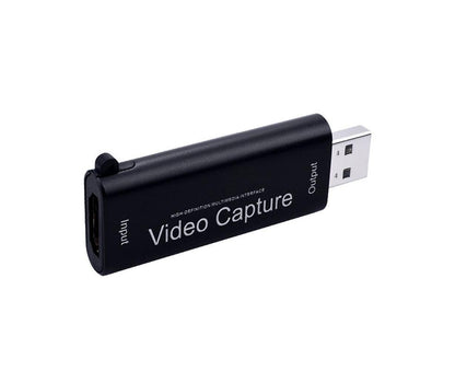 Portable 1080P USB 2.0 HDMI-compatible Video Audio Capture Card for Live Game Recording Black