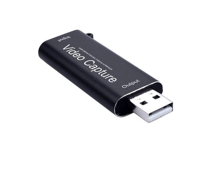 Portable 1080P USB 2.0 HDMI-compatible Video Audio Capture Card for Live Game Recording Black