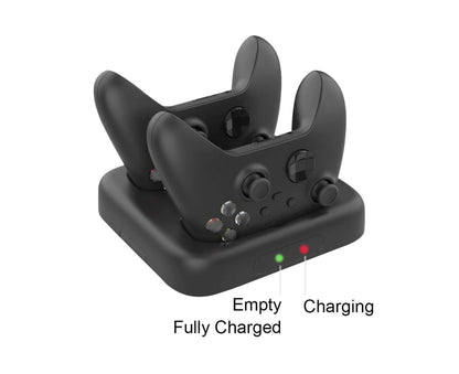 Portable Gamepad Wireless Charger with Dual Ports for Xbox Series X/S Controller Black
