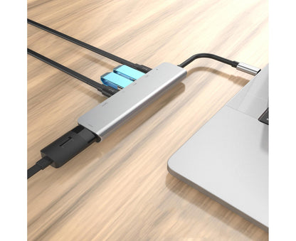 Type-C Hub Docking Station High Speed Multifunctional 7 in 1 USB 3.0 HDMI-compatible PD USB TF Laptop for Huawei Silver