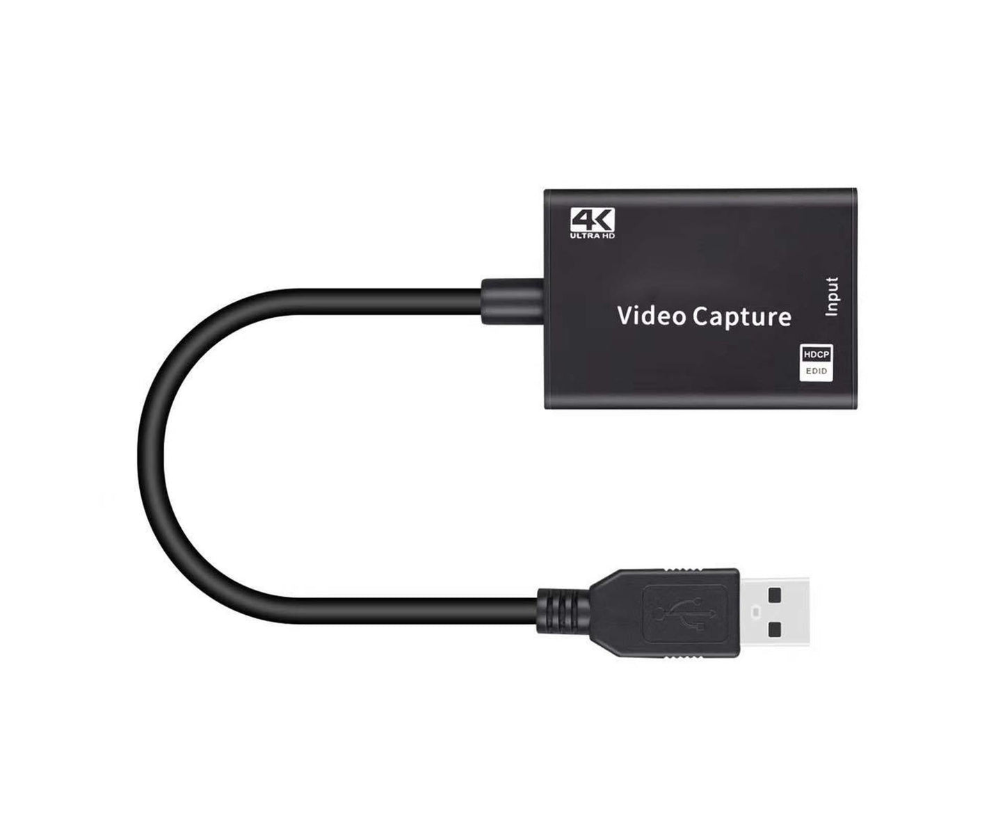 USB to HDMI-compatible High Clarity 1080P 4K Video Capture Card for Game Live Streaming Broadcast Black