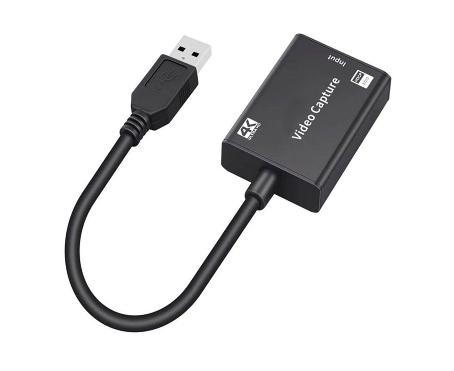 USB to HDMI-compatible High Clarity 1080P 4K Video Capture Card for Game Live Streaming Broadcast Black