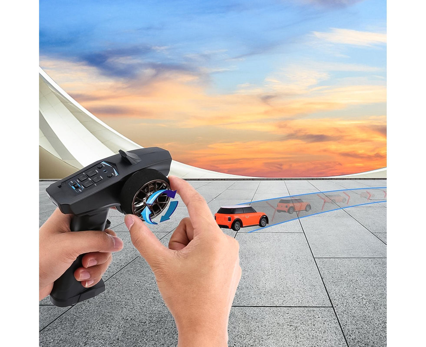 Remote Control High Imitation Electrical Full Proportional Racing Car Remote Controller for Boy and Girl Black