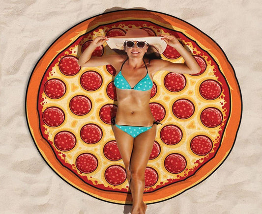 BigMouth Inc. 152cm Gigantic Pizza Beach Blanket Outdoor Pool Travel Mat Round