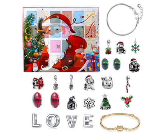 Christmas Advent Charm Calendar-LOVE Bracelet
