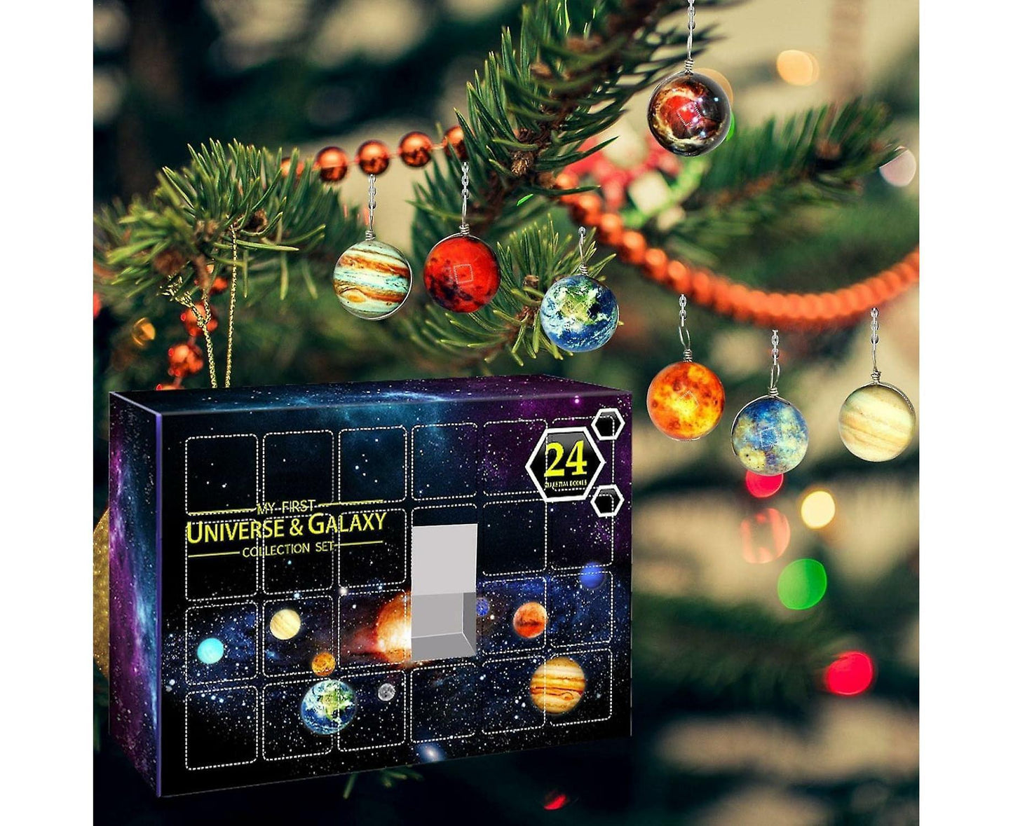 Space Advent Calendar - 24 Day Countdown Calendar Cosmic Galaxy Collection Set - Planetary Collection Set - Advent Calendar Set