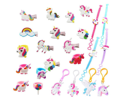 Christmas Countdown Calendar 24Pcs Hair Accessories Cartoon Hair Clips Bracelets Christmas Advent Calendar Party Favors Classroom Prizes