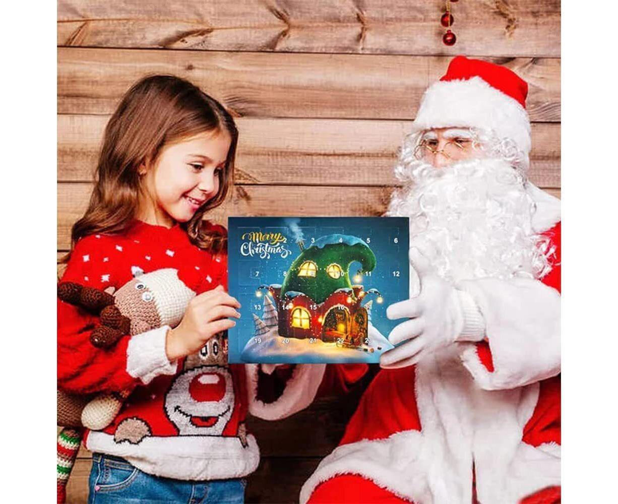 24Pcs Santa Tree Advent Calendar Christmas Countdown Calendar DIY Charm Bracelet Making Kit Gift