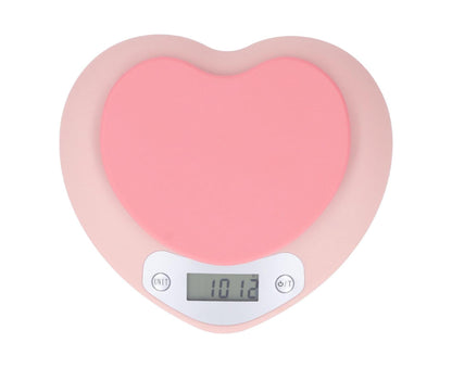 1g Accuracy Digital Kitchen Scale 5kg Household Small Heart Shape Rechargeable Food Scale for Cooking Baking