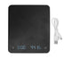 3kg/0.1g Digital Coffee Scale with Timer LED Invisible Screen Coffee Electronic Scale USB Charging Matte Black