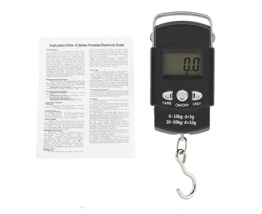 50KG/10G Portable Electronic LCD Digital Weight Scale with Tape Measure Hook