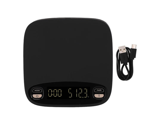 Coffee Scale Highly Accurate Touch Invisible Screen Maximum Weighing Capacity 2kg 0.1g Graduation Value Unit Conversion Electronic Baking Scale