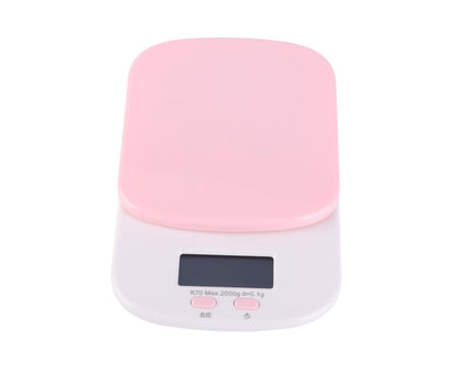 DIY Kitchen Electronic Scale 0.1g HighAccuracy Portable Mini Scale for Kitchen Home(Pink )
