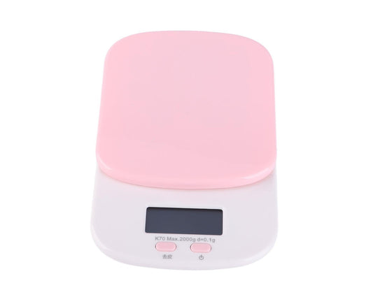 DIY Kitchen Electronic Scale 0.1g HighAccuracy Portable Mini Scale for Kitchen Home(Pink )
