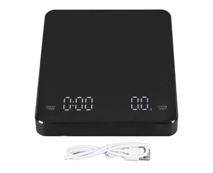 Electronic Digital Food Scale LED Multi Functional Timer Accurate Intelligent Coffee Scale for Daily Life