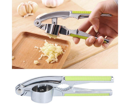 Kitchen Portable Manual Food Garlic Press Grinder Crusher Masher Walnut Cracker for Home Use