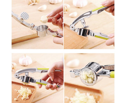 Kitchen Portable Manual Food Garlic Press Grinder Crusher Masher Walnut Cracker for Home Use