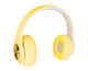 Bluetooth Headset Noise Reduction Foldable Over Ear Wireless Headphone with Colorful Light for Phone Laptop Yellow