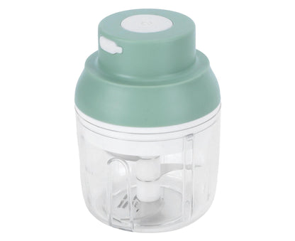 Mini Vegetable Cutter 250ml Electric Garlic Masher Crusher Grinder Kitchen AccessoryGreen