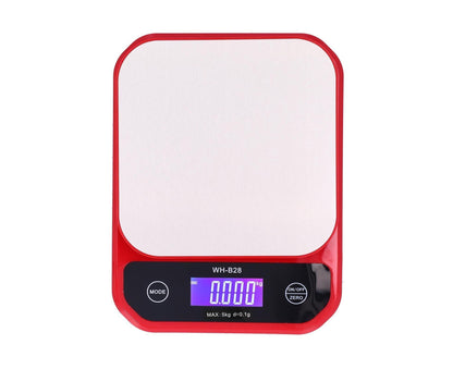 USB Charging Scale Waterproof Kitchen Baking Food Scale Electric Weight Measuring BalanceRed 5kg/0.1g