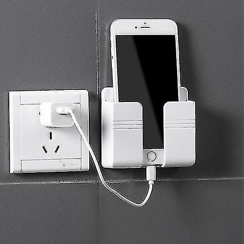 Wall-mounted Mobile Phone Plug Charging Bracket Storage Box