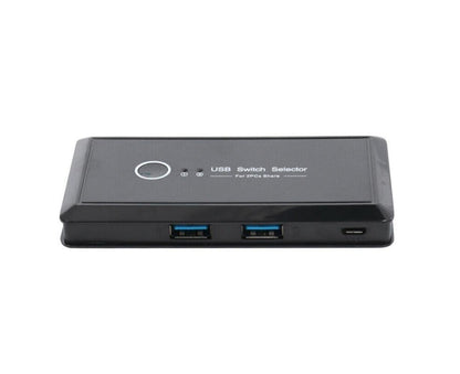 4 USB 2.0 Output Port Computer Sharing Hub Switcher Selector for Mac Chrome OS - Black