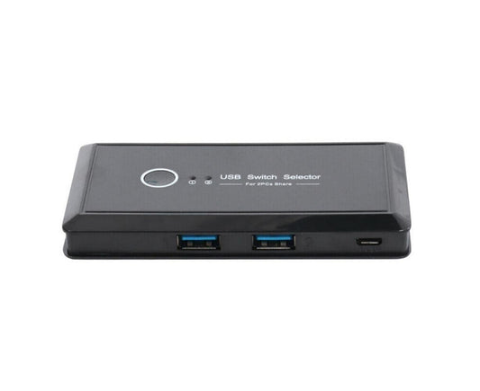 4 USB 2.0 Output Port Computer Sharing Hub Switcher Selector for Mac Chrome OS - Black