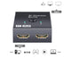 4K HDMI-compatible Dual Multiport Adapter with 2 LED Display Indicators Devices Switcher - Black