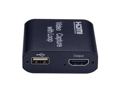 4K HDMI-compatible to USB2.0 High Clarity 1080P Video Capture Card Dongle for Game Live Streaming - Black