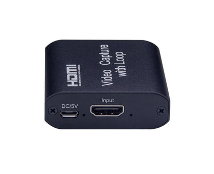 4K HDMI-compatible to USB2.0 High Clarity 1080P Video Capture Card Dongle for Game Live Streaming - Black