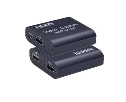4K HDMI-compatible to USB2.0 High Clarity 1080P Video Capture Card Dongle for Game Live Streaming - Black