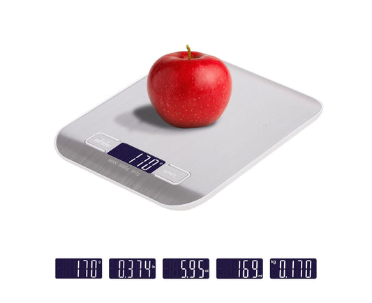 Kitchen Scale Digital Food Scale 5KG Measuring Range for Cooking Baking g lb oz ml kg Milk ml Stainless Steel Rechargeable