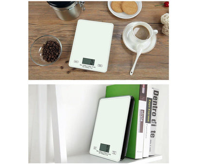 Digital Kitchen Scale Food Scale USB Rechargeable Weight Grams Ounces Tempered Glass Scale for Baking Cooking