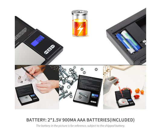 100g Jewelry Scale Digital Pocket Scales LCD Display Scale Small Mini Kitchen Scales Weight g dwt gn ct for Baking Cooking Portable Jewelry