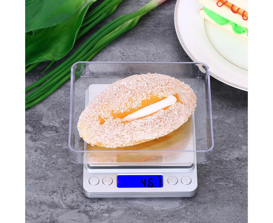 3000g/0.1g Accurate Kitchen Scale High-precision Jewelry Scale Mini Food Scale Electric Kitchen Scale with Two Trays Kitchen Baking Scale