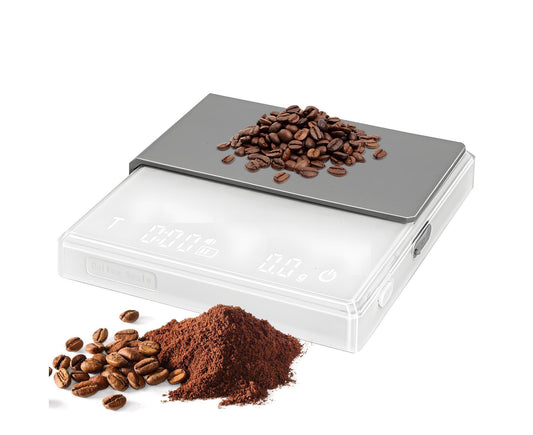 Mini Coffee Scale with Timer, 2kg/0.1g Accurate 3 Modes Type-C Rechargeable Portable Digital Scale for Espresso and Pour Over Coffee with