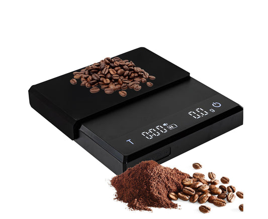 Mini Coffee Scale with Timer, 2kg/0.1g Accurate 3 Modes Type-C Rechargeable Portable Digital Scale for Espresso and Pour Over Coffee with