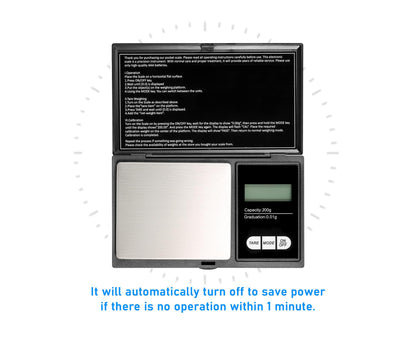 Portable Digital Scale 200g/0.01g High Precision Gold Scale Jewelry Scale with 7 Units Mini Pocket Electronic Scale with Backlight