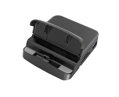 5 in1 Type C to HDMI-compatible Adapter USB 3.0/2.0 TFCard Slot Converter Holder - Black
