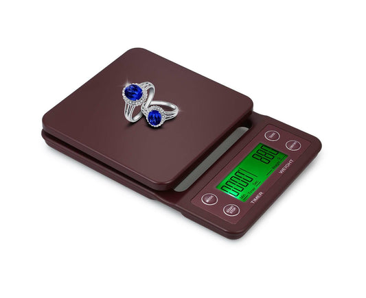 Digital Kitchen Scale Food Scale Coffee Scale with Timer and Tare 3kg/0.1g Accurate Electric Kitchen Scale with Large LCD 5 Units