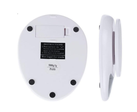 5KG/1g Digital Kitchen Food Scale for Cooking Barking Grams Ounces Pound Kilogram Units Switchable 120s Shutdown Automatically