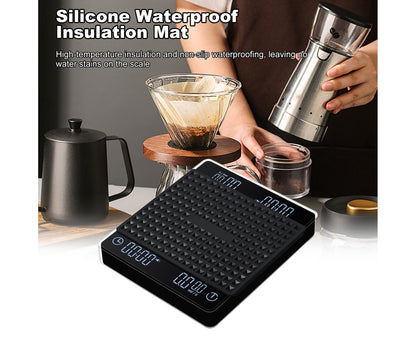 Coffee Scale with Wireless Display 3kg/0.1g High Precision Espresso Scale Rechargeable Digital Kitchen Scale Tare and Zero Unit Switching